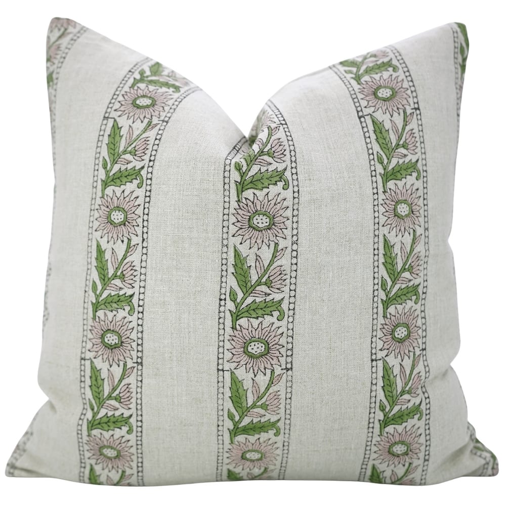 Fabdivine Home Farmhouse Accent Floral Decorative Pillow Cover for Gift