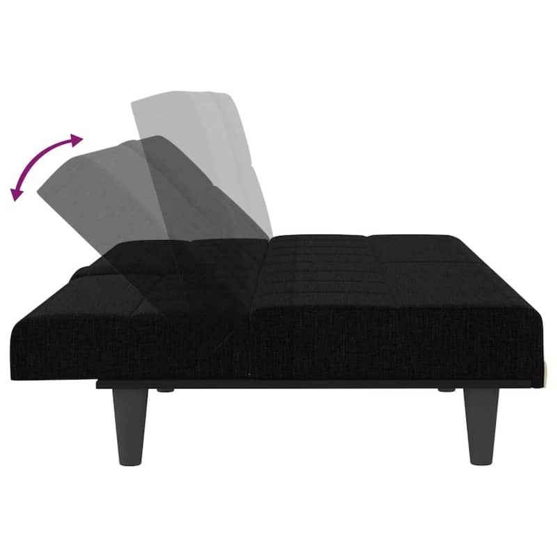 vidaXL Sofa Bed Convertible Sofa Bed with Cup Holders for Living Room Fabric - 78.7" x 35" x 27.6"