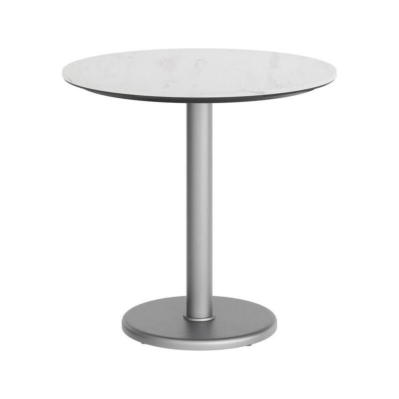 Commercial All-Weather HPL Tabletop with Round Base