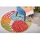 preview thumbnail 66 of 150, Nourison Aloha Floral Modern Indoor/Outdoor Area Rug 5'3" Round - Red/Orange