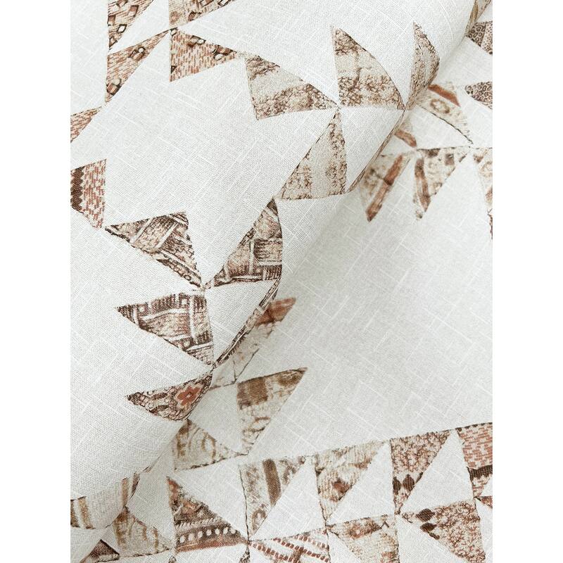 Scrap Quilt Brown Wallpaper