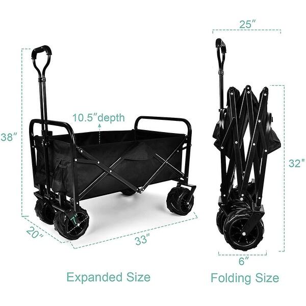 Heavy Duty Folding Portable Hand Cart with Removable Canopy - N/A - Bed ...