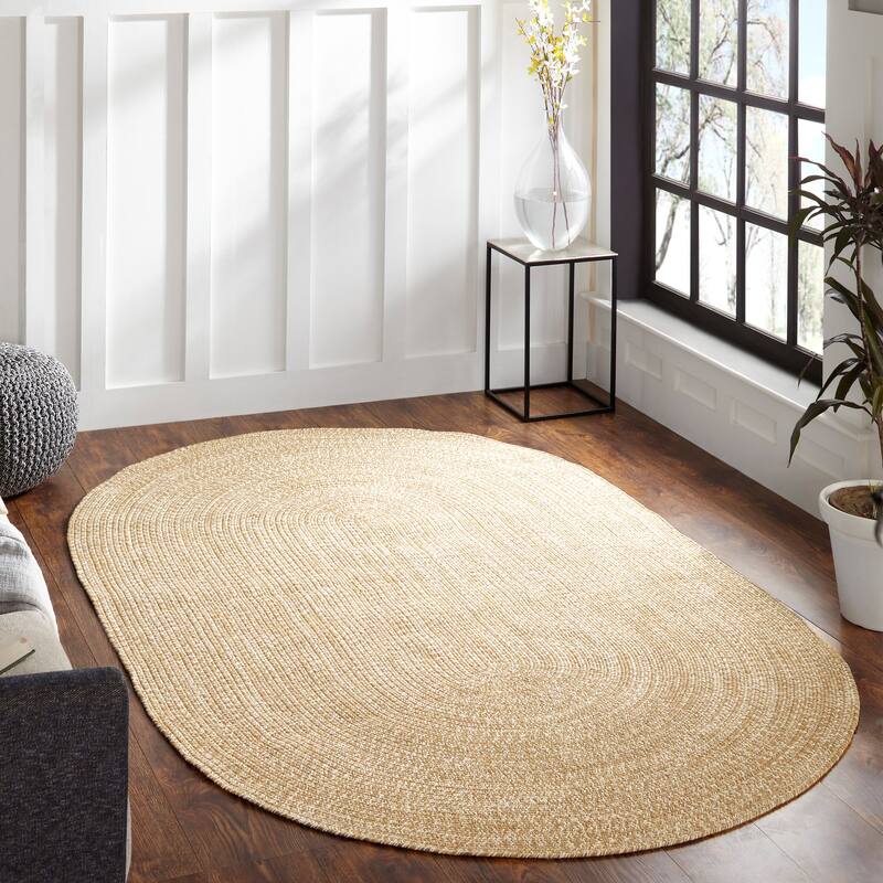 Superior Modern Rustic Bohemian Reversible Multi-Tone Braided Indoor Outdoor Area Rug
