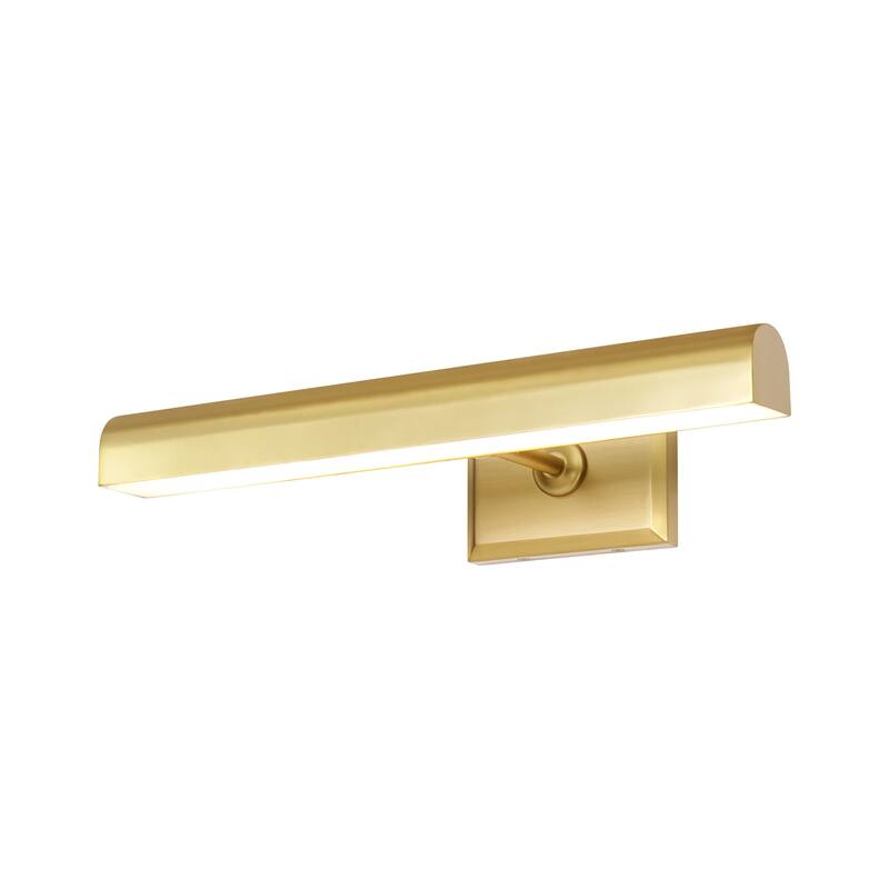 1-Light Brass/Matte Black/Chrome Dimmable Linear LED Iron Wall Light with Warm 3000K Light