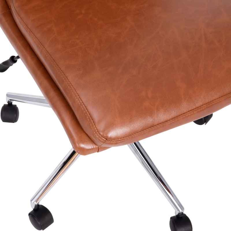 Mid-Back Armless Office Task Chair with Metal 5-Star Base