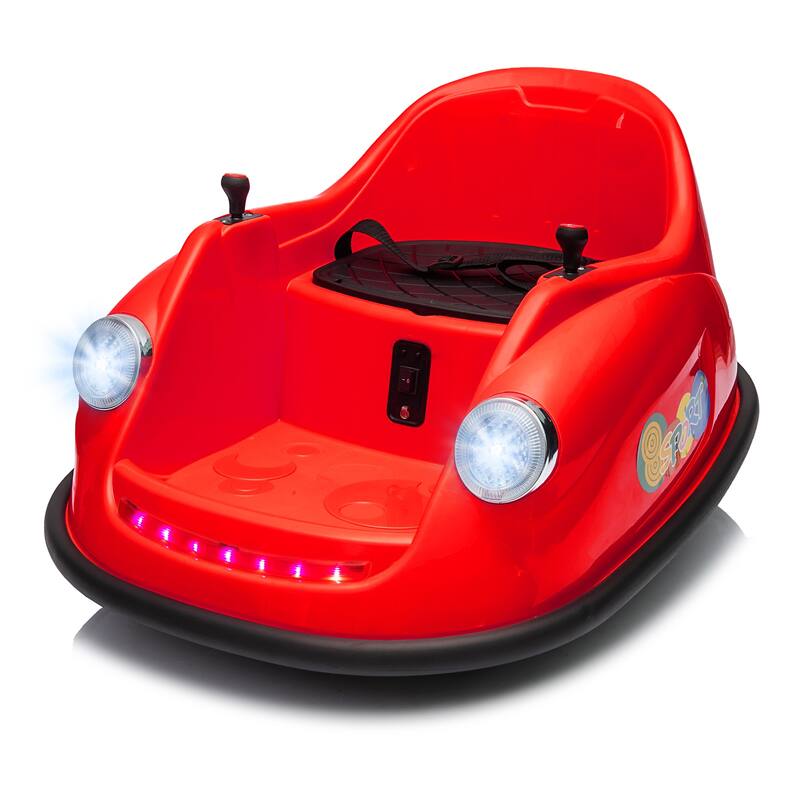 360° Rotation 12v Kids Electric Ride on Bumper Car - Red