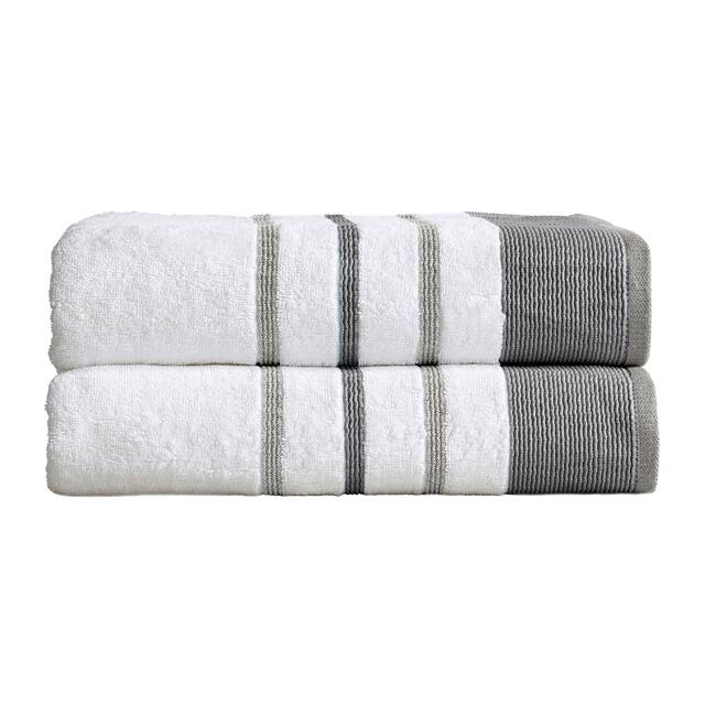 Luxurious Cotton Decorative Stripe Towel Set