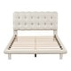 preview thumbnail 6 of 20, Marshmallow Shaped Button-Tufted Headboard LED Platform Bed