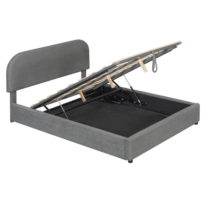 Platform Bed with Hydraulic Storage System