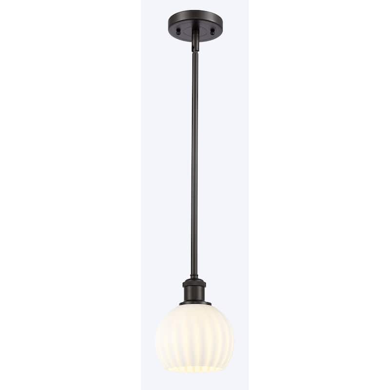 Innovations Lighting 516-1S-8-6 White Venetian Pendant White Venetian