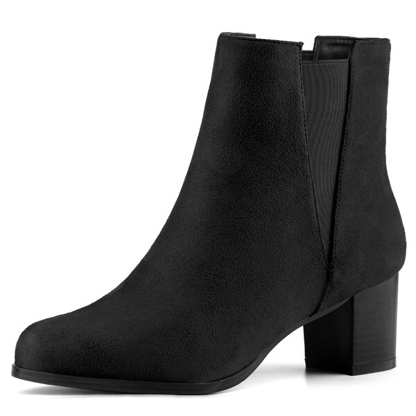womens black chunky chelsea boots