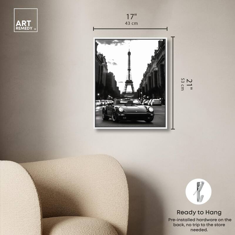 Street Scene with Porsche Canvas by Art Remedy