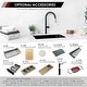 preview thumbnail 37 of 42, STYLISH 25 inch Single Bowl Dual Mount Composite Granite Utility Sink