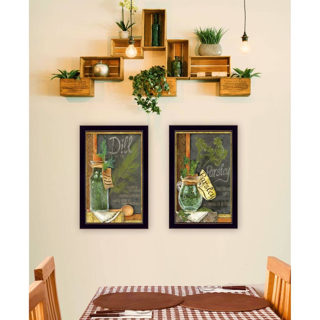 Trendy Decor 4U "Dill & Parsley" Printed Framed Wall Art by Ed Wargo