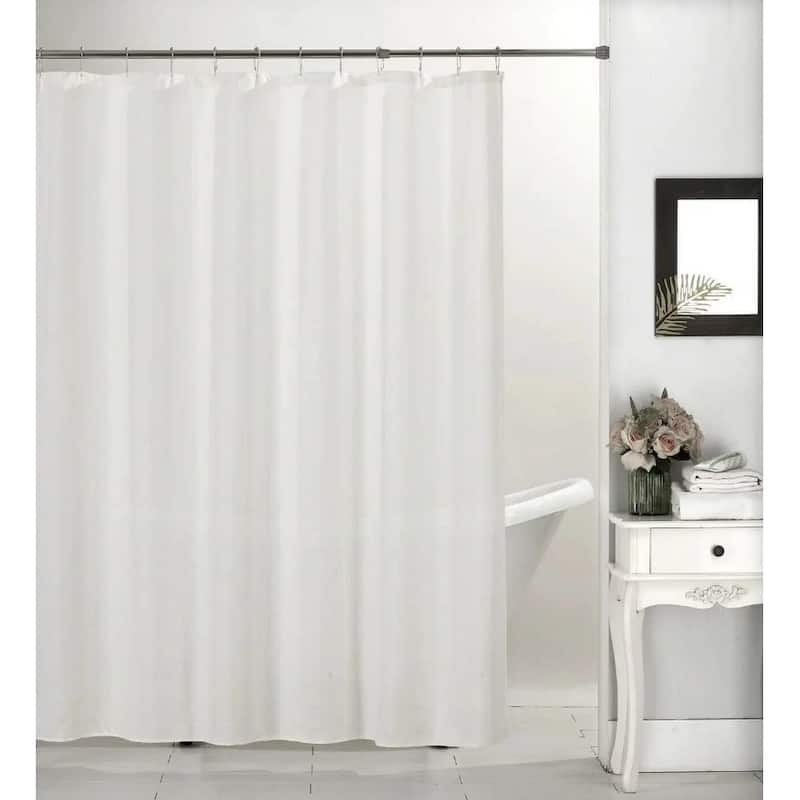 Emerson Canvas Shower Curtain 70 x 70 Stylish Bathroom Decor - White