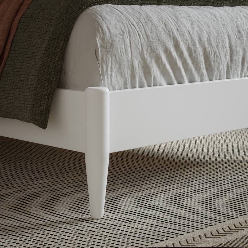 Valencia Solid Wood Low Profile Sleigh Platform Bed