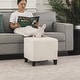 preview thumbnail 6 of 16, Adeco Simple British Style Passionate Cube Ottoman Footstool