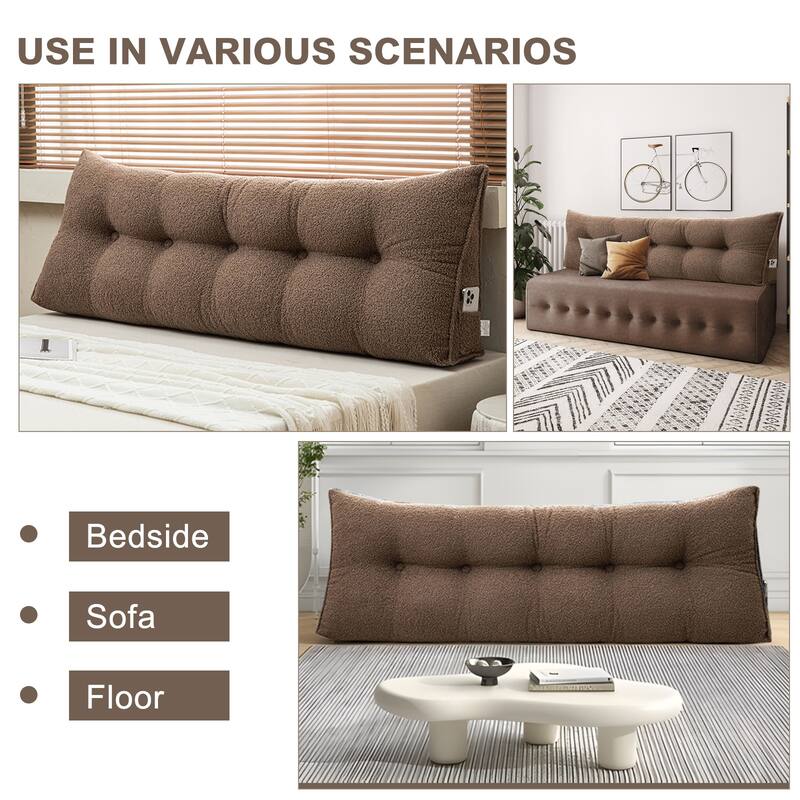 Triangular Bed Rest Wedge Headboard Pillow Back Support Reading Pillow