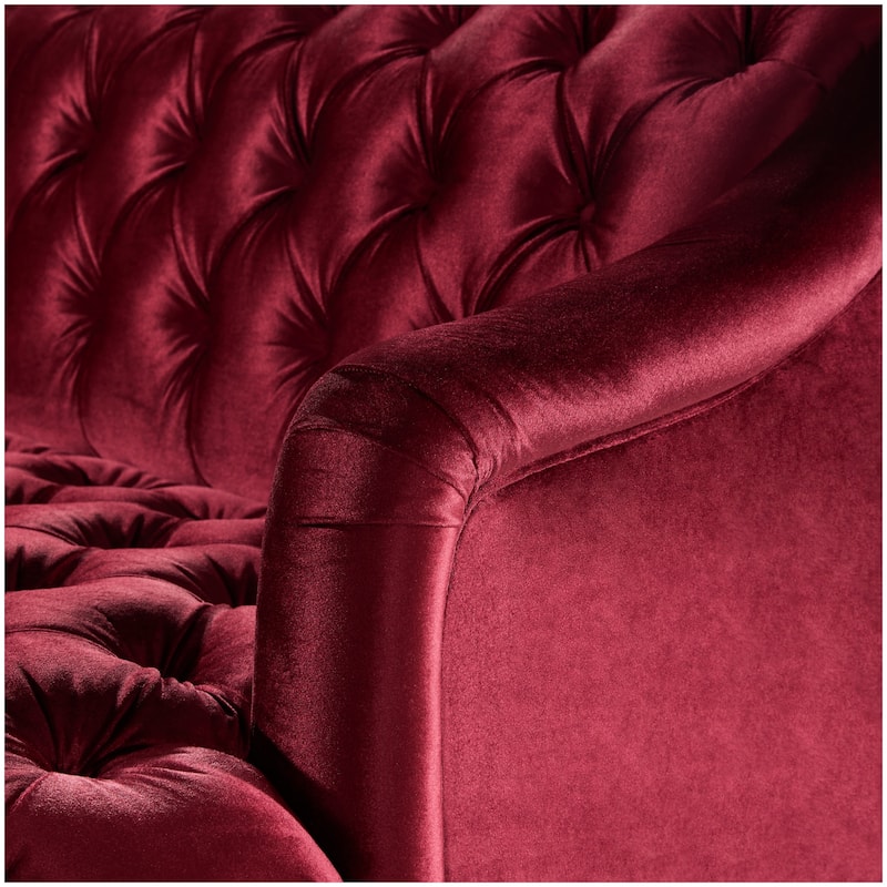 Adelia Modern Glam Tufted Velvet Sofa by Christopher Knight Home