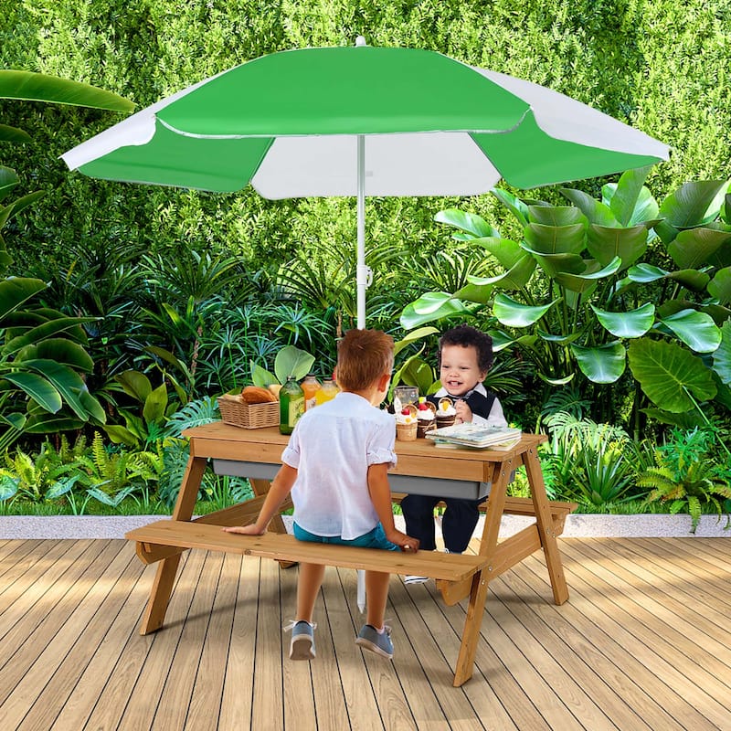 Toddler Activity Furniture Set Outdoor Sand & Water Table＆Chair Set