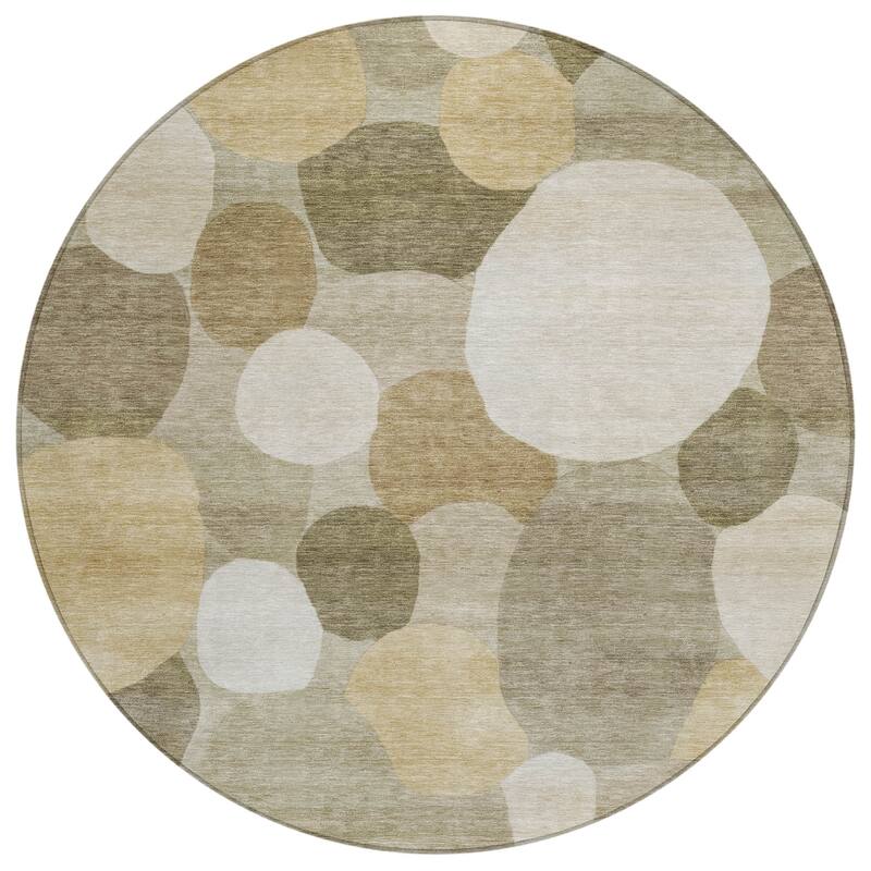 Machine Washable Indoor/ Outdoor Modern Circy Chantille Rug
