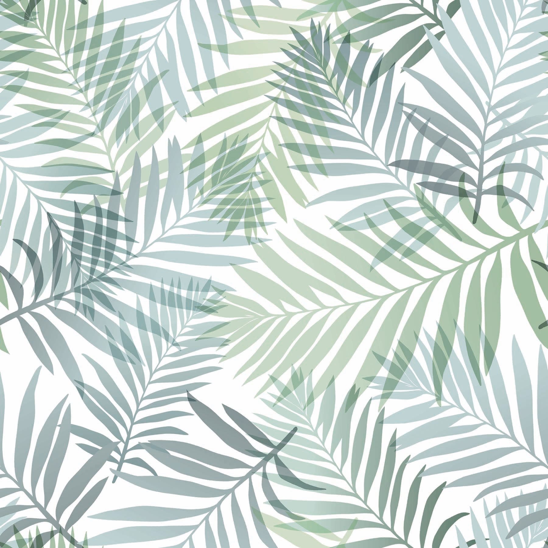 RoomMates Blue Tropical Vibe Peel and Stick Wallpaper
