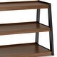 preview thumbnail 5 of 7, WYNDENHALL Hawkins 47.6 inch Wide Industrial TV Media Stand in WALNUT WOOD For TVs up to 50 inches - 20" D x 48" W x 26" H
