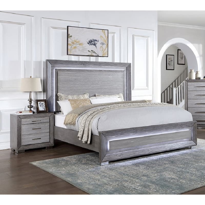 Nightstand Bedroom 1pc Nightstand Solid wood Bar Handles 3-Drawers