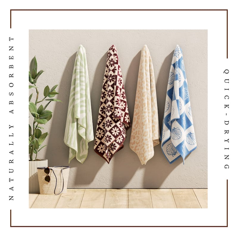 Linery & Co. 100% Cotton Oversized Summer Beach Towels