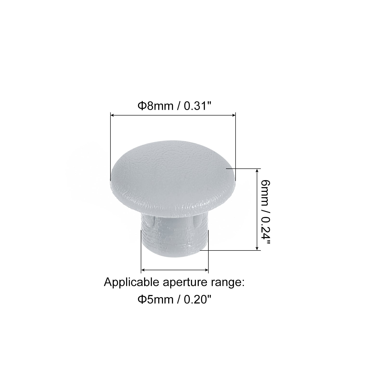 Screw Hole Plugs, Plastic Snap in Shelf Button Flush Type Caps for Furniture Cabinet Cupboard