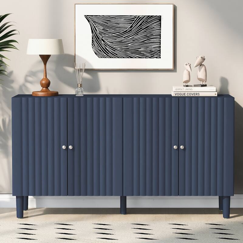Modern MDF Sideboard with Adjustable Shelves & Sleek Design for Dining Room or Living Room Storage