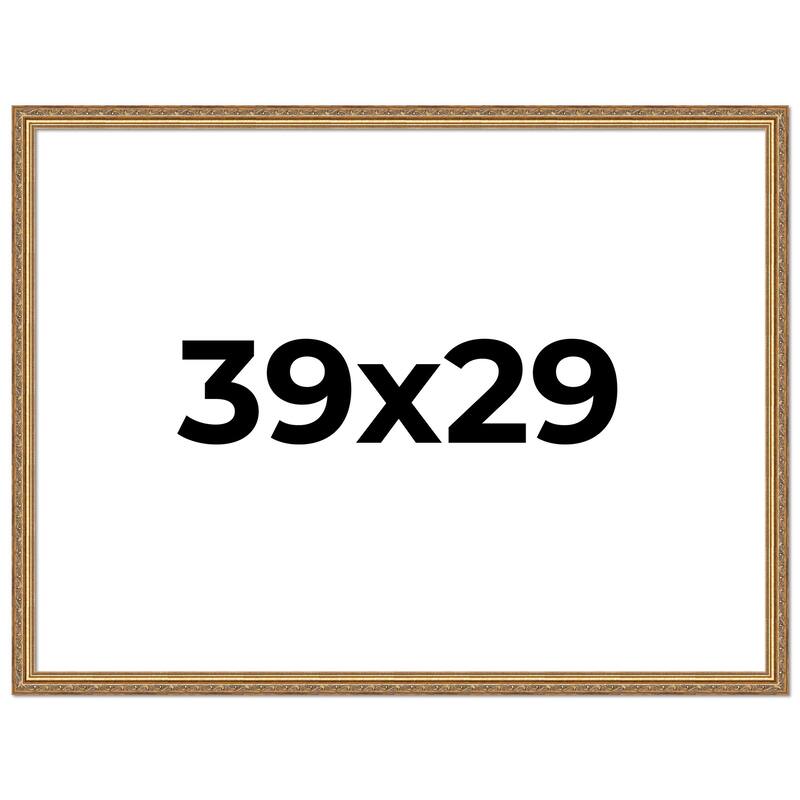 39x29 Frame Red Solid Wood Picture Frame Width 1.75 Inches | Interior Frame Depth 1 13/16 Inches
