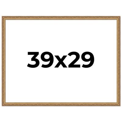39x29 Frame Red Solid Wood Picture Frame Width 1.75 Inches | Interior Frame Depth 1 13/16 Inches