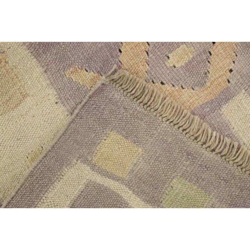 Hand Woven Oriental 100% Wool Carpet Southwestern Tribal Greys & Charcoal Kilim Area Rug - 5' 2'' X 3' 2''