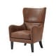 preview thumbnail 4 of 9, Christopher Knight Home Verend Wingback Microfiber Upholstery Accent Chair (Set of 2)