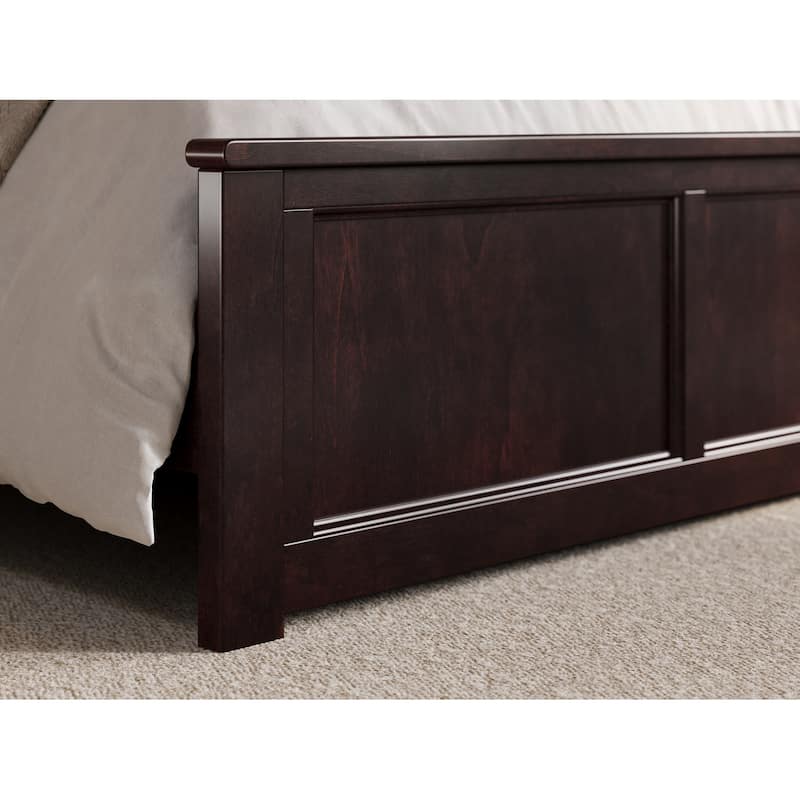Charlotte Solid Wood Low Profile Platform Bed with Matching Footboard