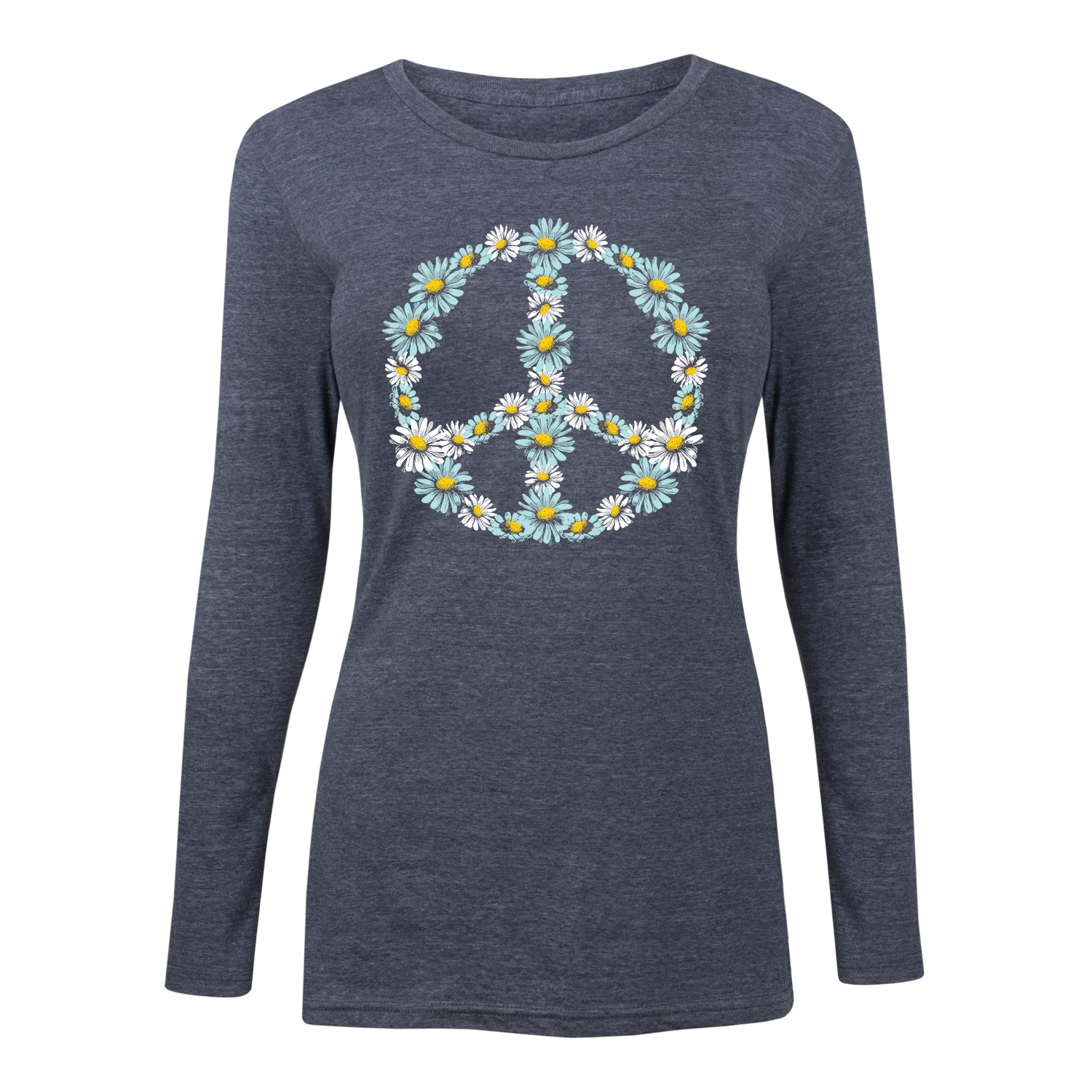 Floral Peace Sign - Women's Long Sleeve Tee
