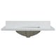 preview thumbnail 80 of 98, Malaga Composite Stone Vanity Top with White Rectangular Sink