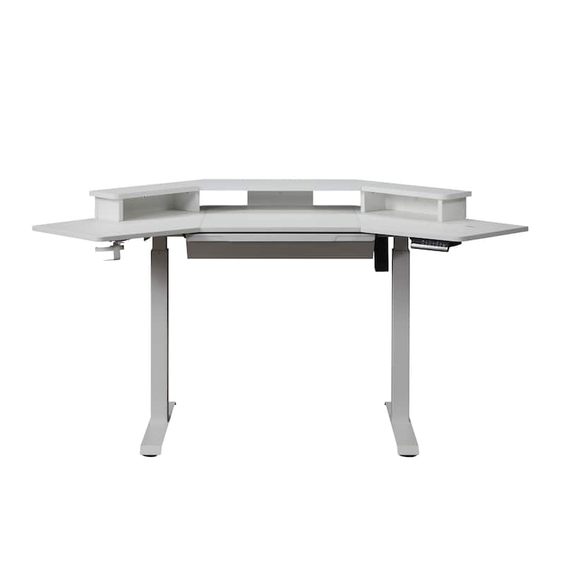KOWO K314 Corner Electric Standing Desk L Shaped Height Adjustable Workstation for Home Office, Sit Stand Computer Desk