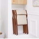 preview thumbnail 26 of 27, Set of 2 Upholstered Folding Dining Chair, Wood Frame Dining Table Guest Chair, Living Room Lounge Chair, Studio Business Chair