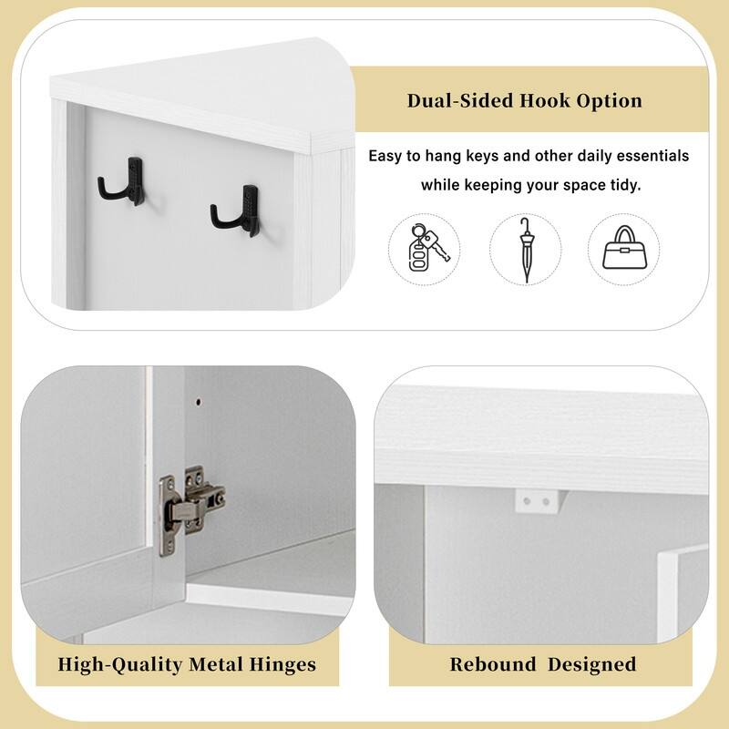 Modern 55.1" Storage Sideboard with 4-Doors, Multi Functional Buffet Table with Open Shelf and Adjustable Shelves