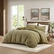 preview thumbnail 1 of 27, Woolrich Lyon Waffle Washed Duvet Set Green - King