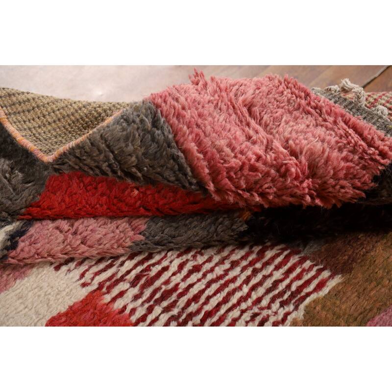 All-Over Plush Moroccan Oriental Area Rug Hand-Knotted Wool Carpet - 8'1" x 10'1"