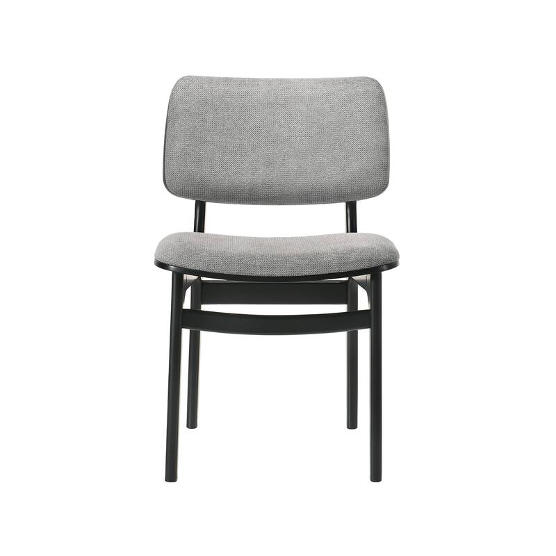 Lima Mid-Century Modern Wood Upholstered Dining Chairs - Set of 2