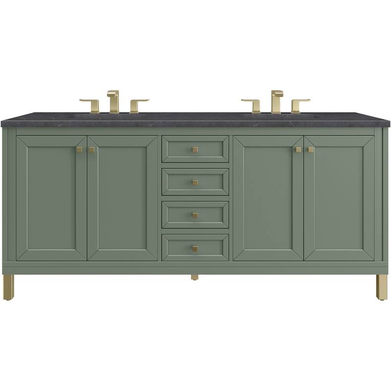 James Martin Vanities 503-V72-3CSP Chicago 72" Free Standing Double - Smokey Celadon
