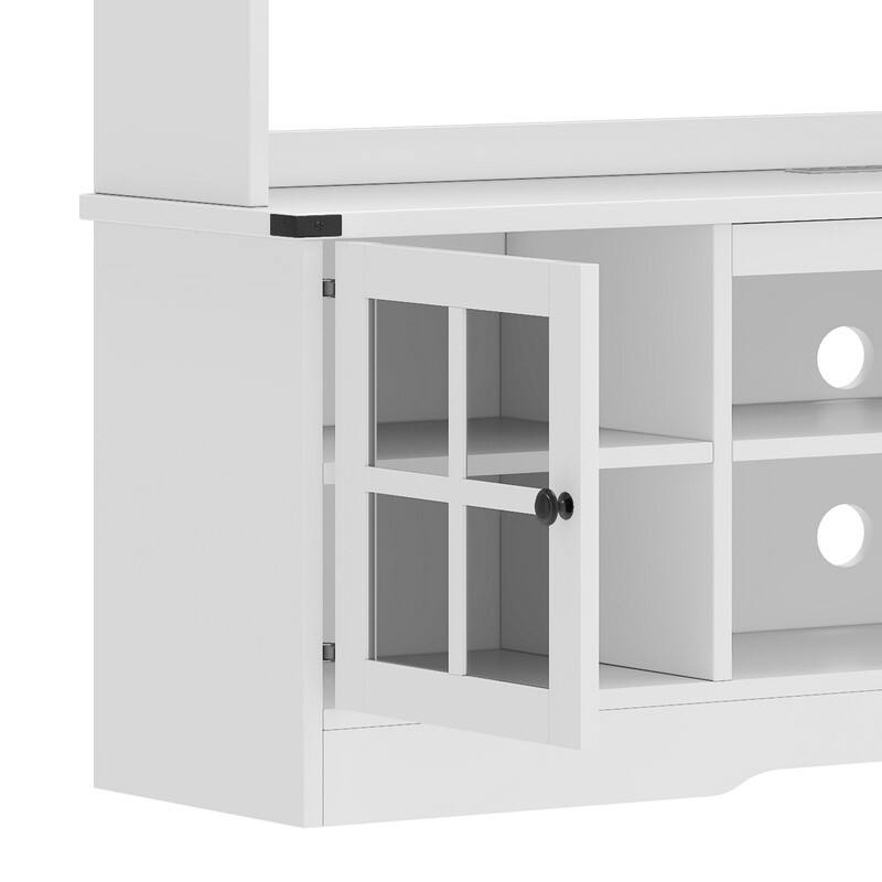 Moasis Vintage TV Stand with Power Outlet for 65" TVs