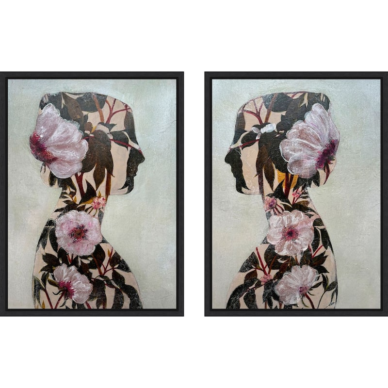 Amanti Art Echoes of Eden No. 1 & No. 2 - 2 Piece by Karenina Fabrizzi Framed Canvas Wall Art