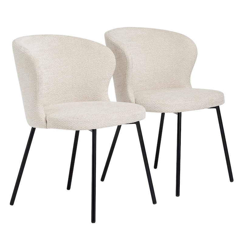 Art Leon Modern Dining Chairs, Set of 2 - Beige