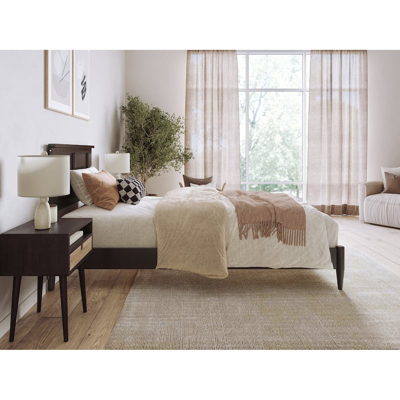 Charlotte Solid Wood Low Profile Platform Bed