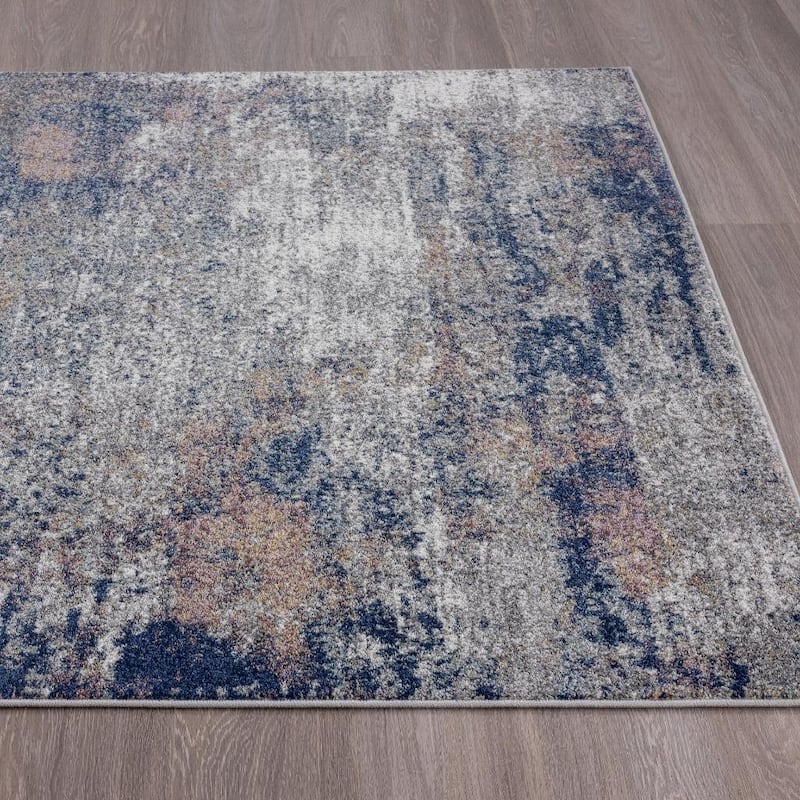 Luxe Weavers Hampstead Collection 941 Multi 8x10 Modern Area Rug - 8' x 10'/Surplus